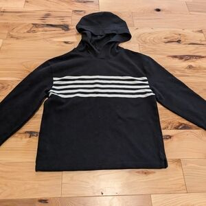 Boy's Black and White Striped Top